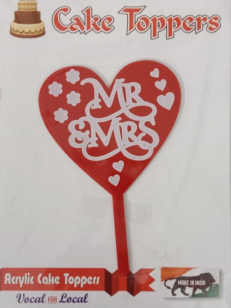 heart shape ms mrs topper