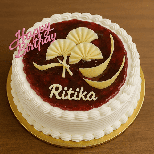 Blueberry cake with cream and chocolate toppings