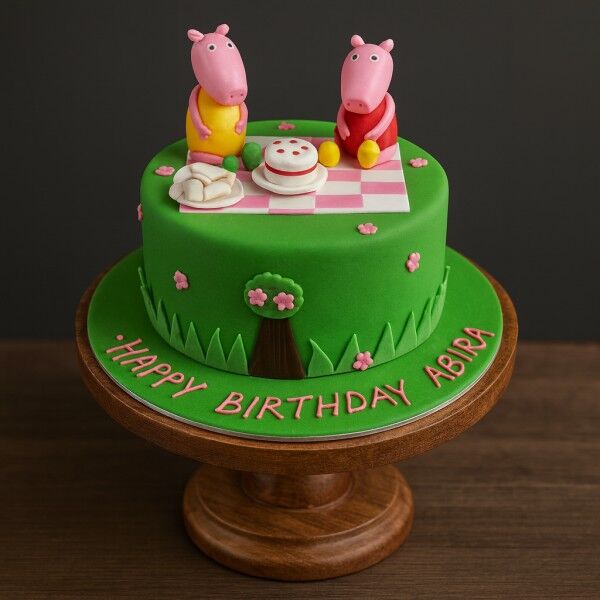 Peppa Pig Fondant Cake