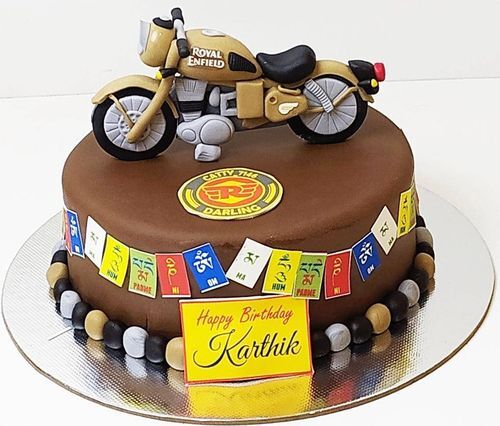 royal enfield bullet cake design