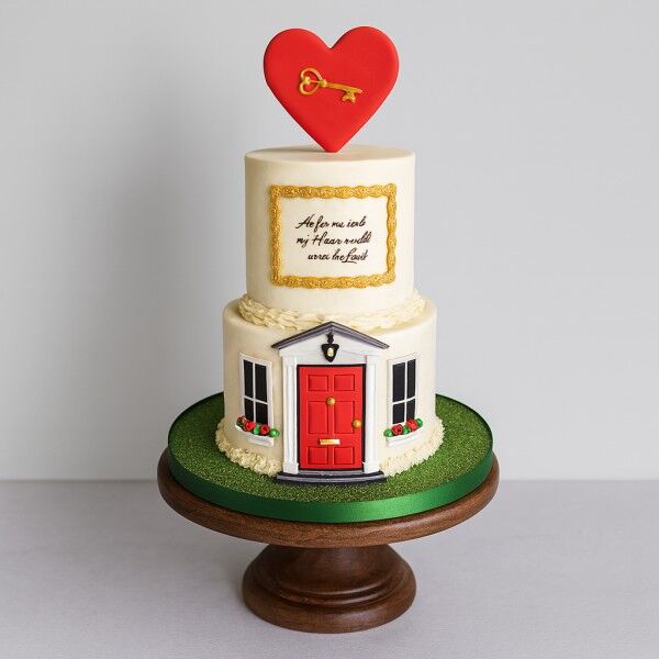 2 tier dream home warming cake