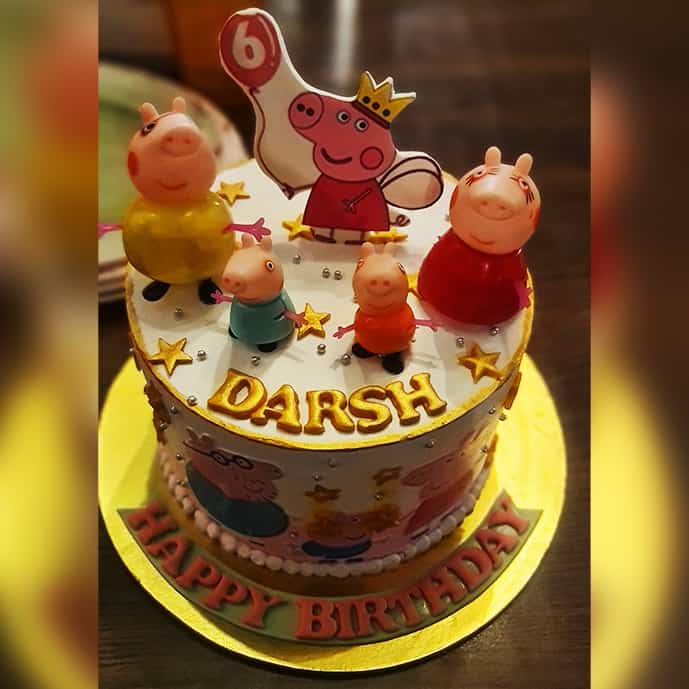 peppa pig photo cake design