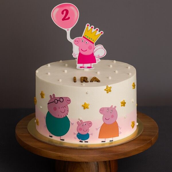 peppa pig photo cake