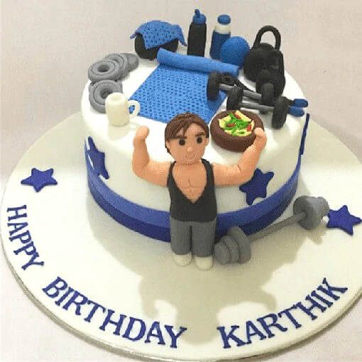 fitness theme cake