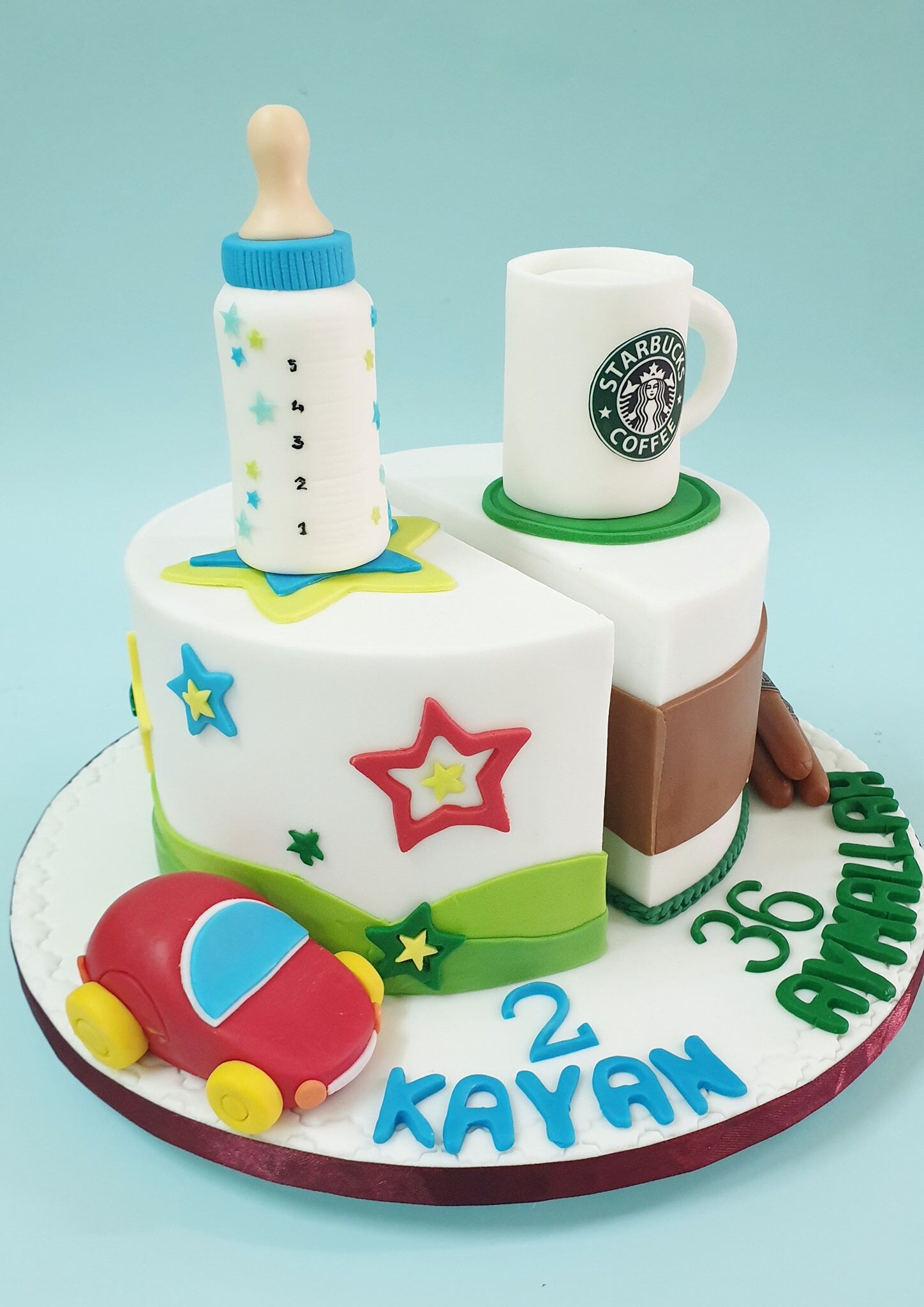 father and son birthday cake