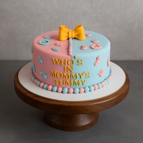 baby reveal baby shower cake