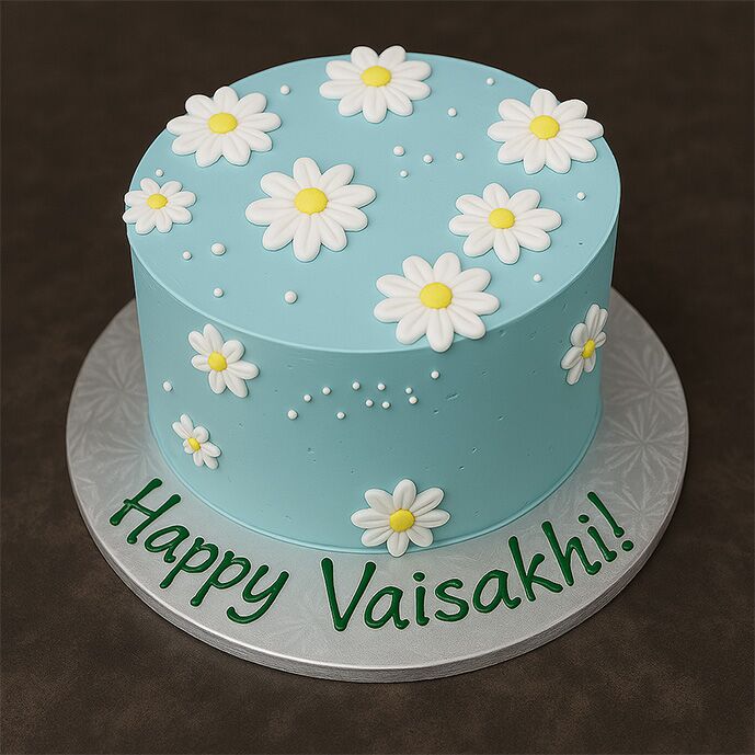 Floral Bliss Baisakhi Cake