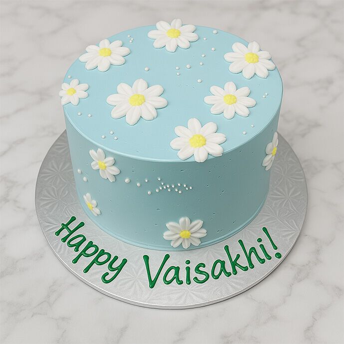 Floral Bliss Baisakhi Cake