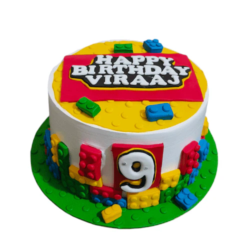 lego theme cake for boy