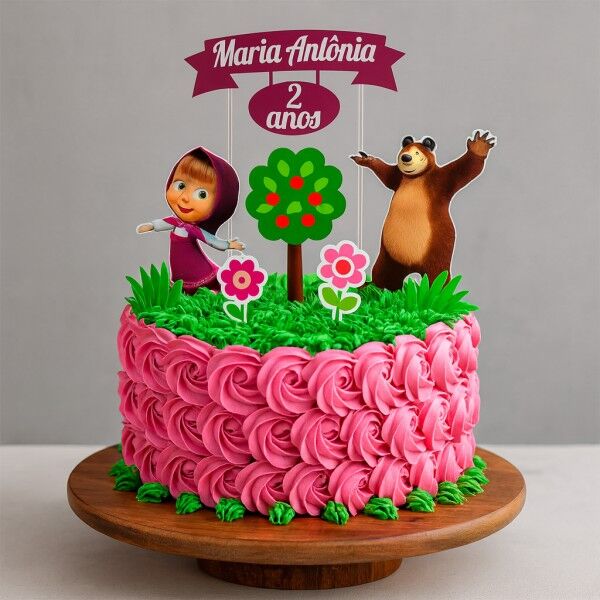 masha and bear cream cake