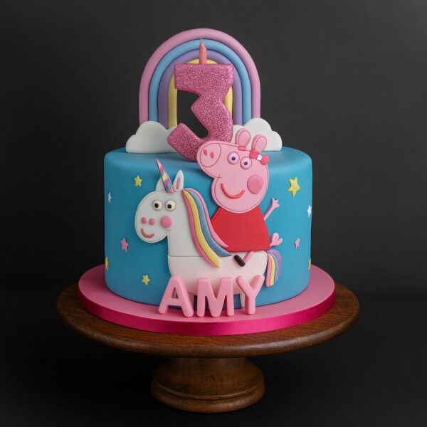 peppa unicorn cake