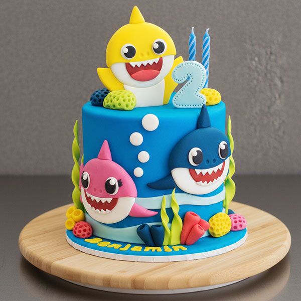 baby shark ocean adventure cake