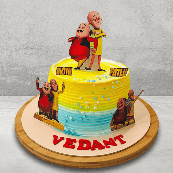 motu patlu cream cake