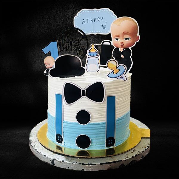 boss baby bow tie cake