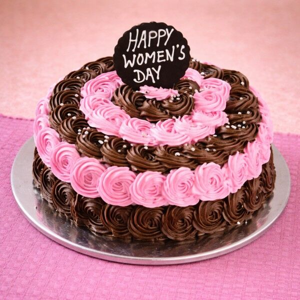 Chocolate Pink Swirl Women’s Cake