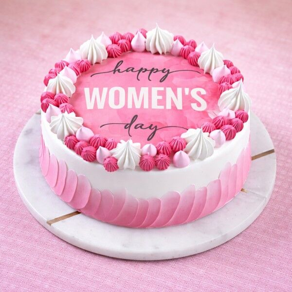 Pink Women’s Day Cream Cake