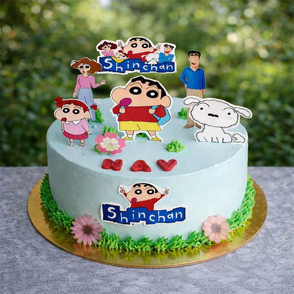 Shinchan Family Theme Cake