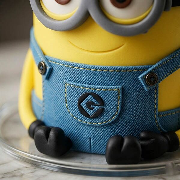 3d minion character cake front view