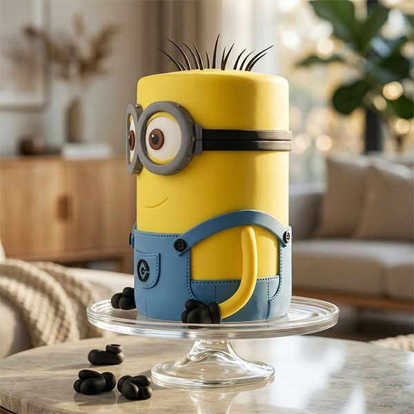 3d minion character cake side view