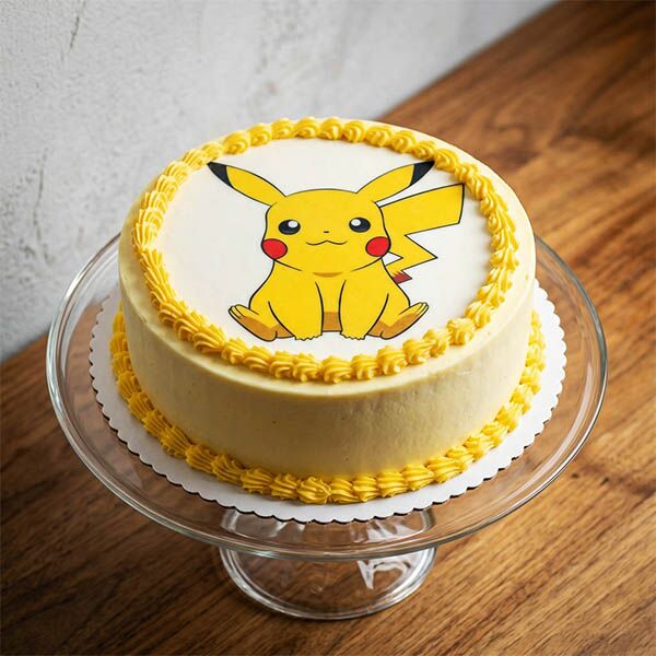 pikachu photo print cake