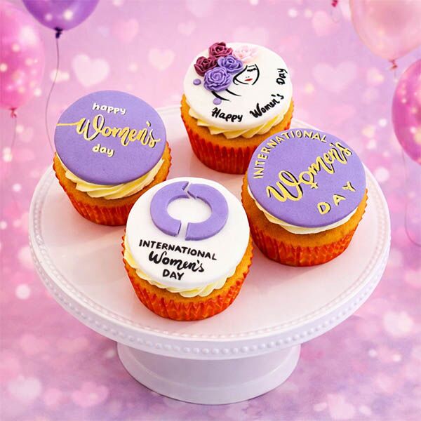 Purple Women’s Day Cupcakes