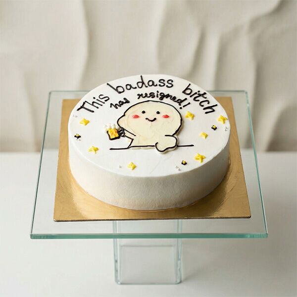 resignation party theme cake