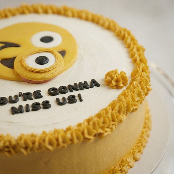 you're gonna miss us cake side view