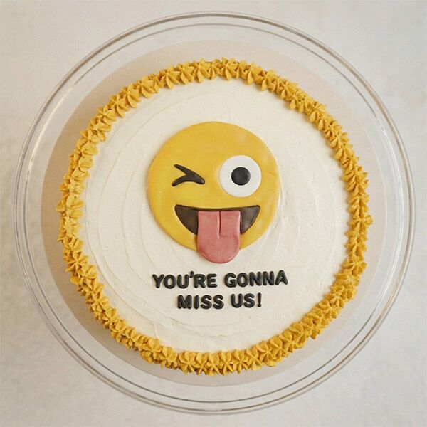 you’re gonna miss us cake top view