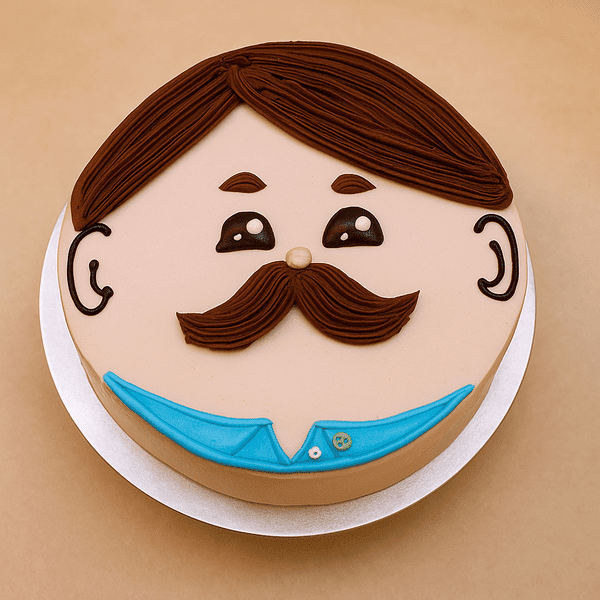 Dad Face Themed Cake