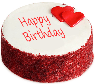 Red Velvet cake with 2 hearts