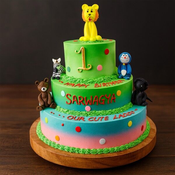 Jungle Theme Cake 3 Tier