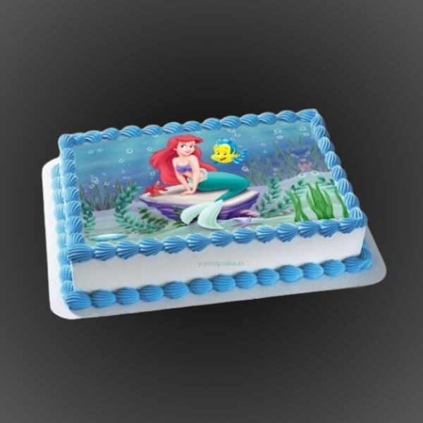 mermaid photo cake