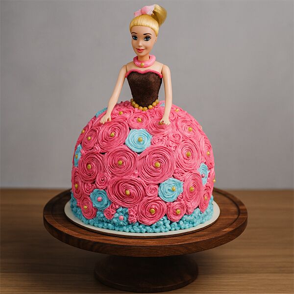 Pink Princess Barbie Cake