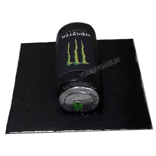 monster can shaped cake