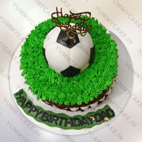 football birthday cake