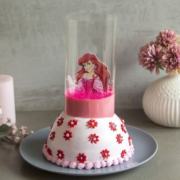 pink color pull me up barbie doll cake