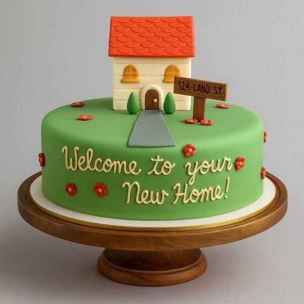welcome to new home cake