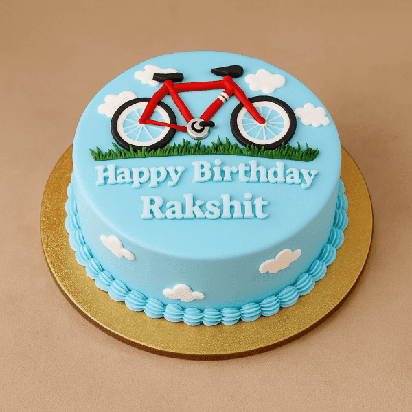 Bicycle Theme Birthday Cake