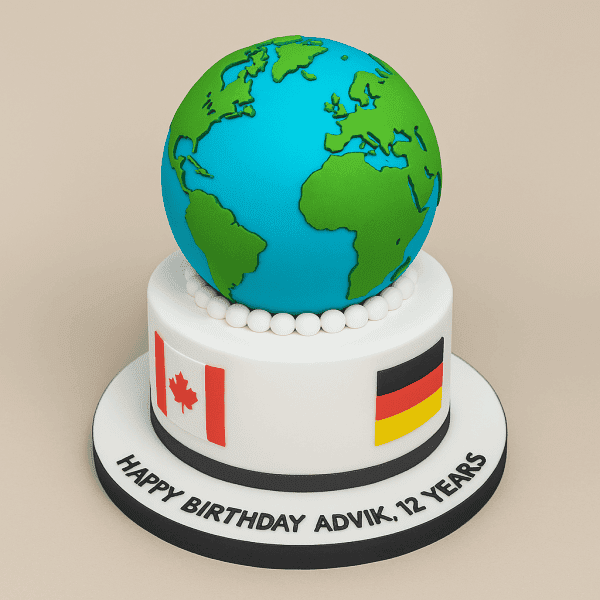 World Globe Birthday Cake