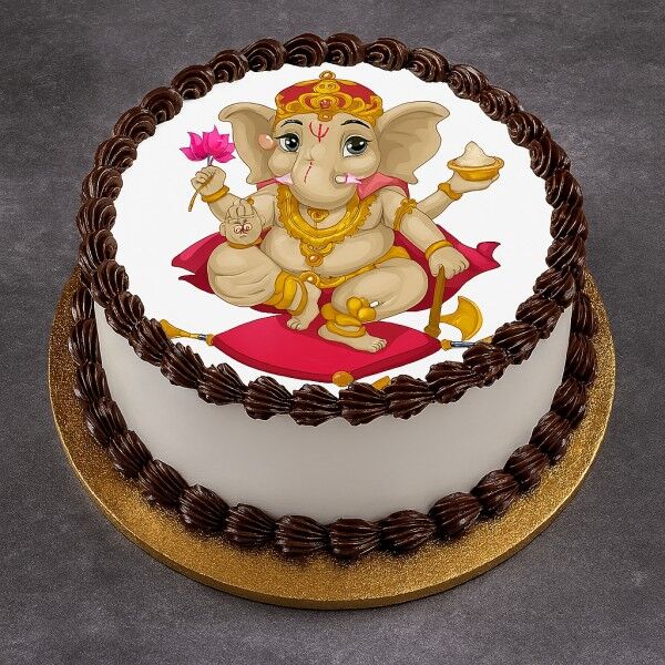 Ganpati Photo Cake for Ganesh Chaturthi