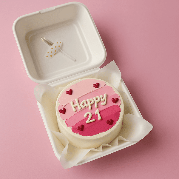 happy 21 lunch box bento cake