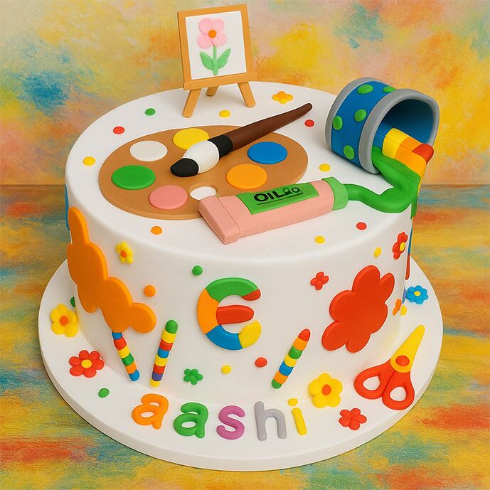 Paint Party Celebration Cake