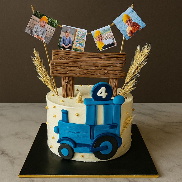 Tractor Theme Baisakhi Cake