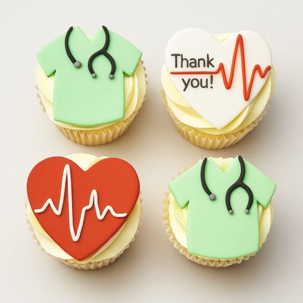 Scrub Top Theme cupcakes