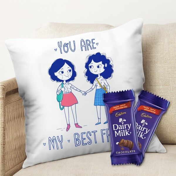 Best Friend Forever Cushion & Chocolate Combo