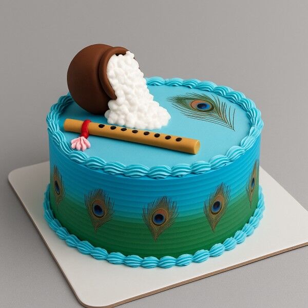 Krishna Matki Flute Cake