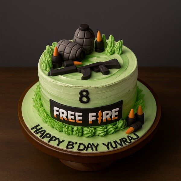 free fire birthday cake