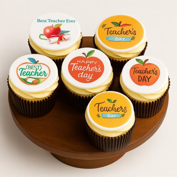 Photo Print Teachers Day Cupcakes