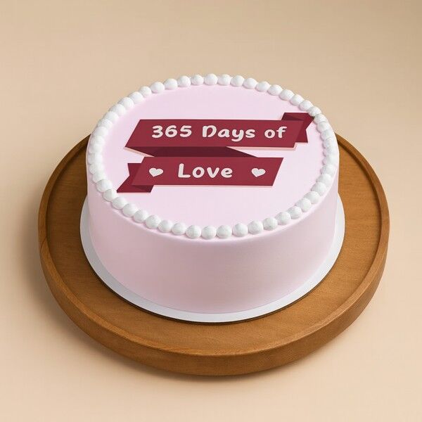 365 Days of Anniversary Photo Cake