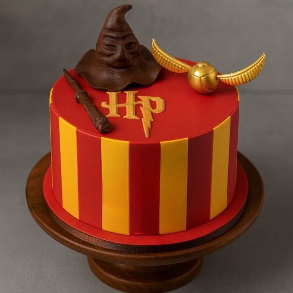 golden snitch & sorting hat cake
